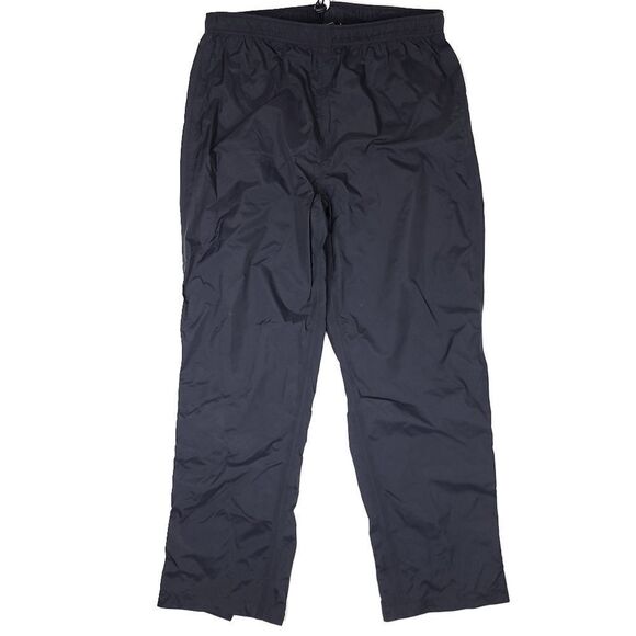 LL Bean Nylon Pants Mens Large Water Resistant Ripstop Black Hiking 13" Rise